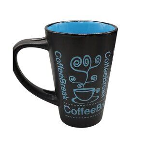 Myrtle Beach Coffee Mug 16 oz Coffee Break Souvenir Cup Black Blue Collectors